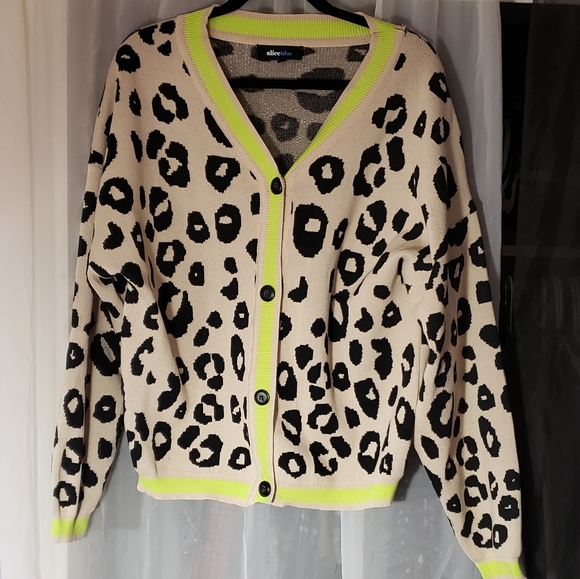 aliceblue Sweaters - Cheetah print cardigan